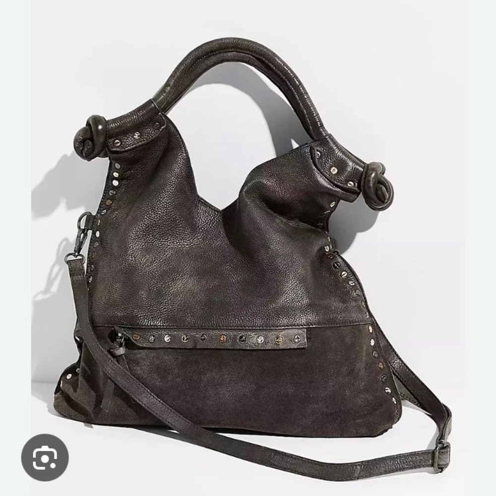 We the Free Valencia Studded Convertible Leather Suede Tote.  Like New.